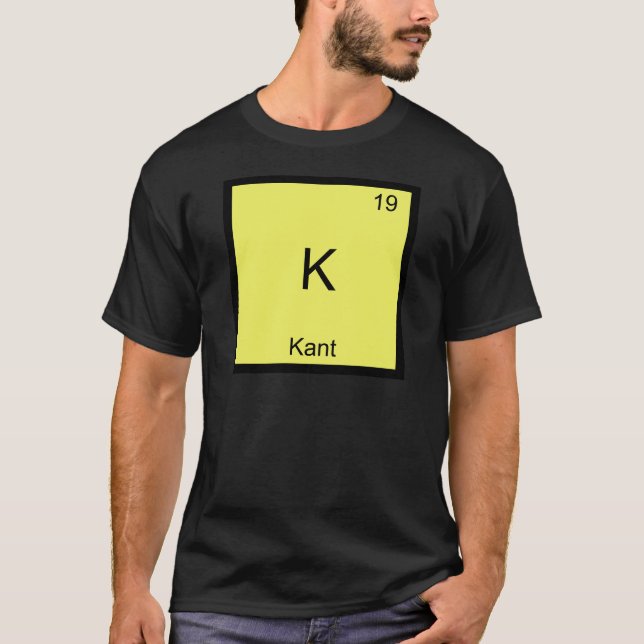 K - Utslagsplats för symbol för Kant rolig Tee Shirt (Framsida)