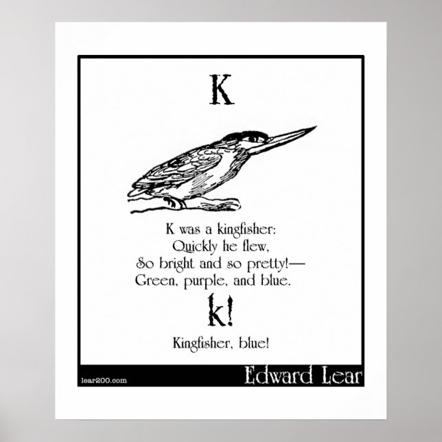 K var en kungsfiskare poster (Framsidan)