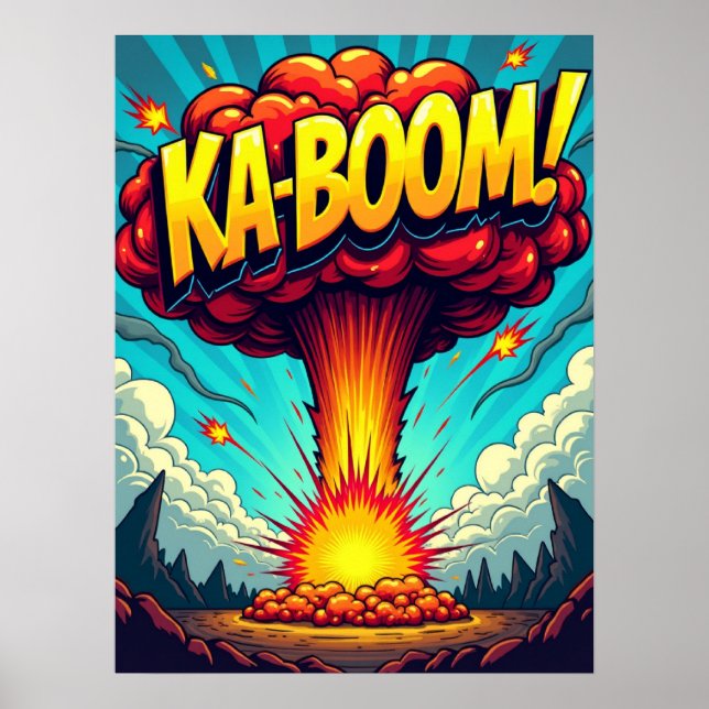 KA-BOOM! Poster av popup-konsbrytning (Framsidan)