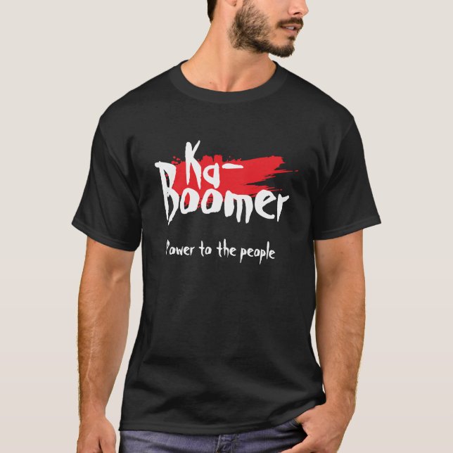 Ka- boomer fun one word minimalist cool trendy t shirt (Framsida)