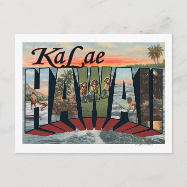 Ka Lae, HawaiiStora BokstavscenerKa Lae, HI Vykort (Framsida)