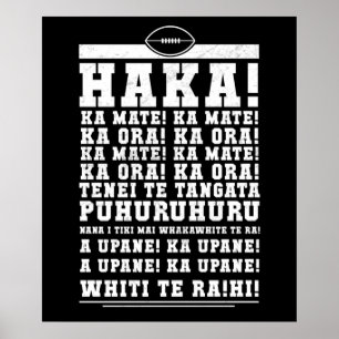 Ka Mate Haka New Zealand Rugby Krig Gråter Poster