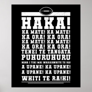 Ka Mate Haka New Zealand Rugby Krig Gråter Poster