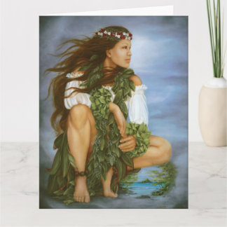 "Ka No'ono'o" som målar vid Lori Higgins. 8.5x11 Kort