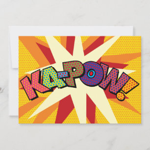 KA-POW Din Meddelande Pratbubbla Kul Retro