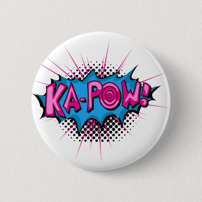 Ka-Pow för popkonsttecknad! Knapp (Framsida)