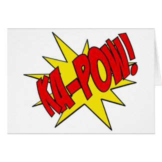 ka-pow hälsningskort