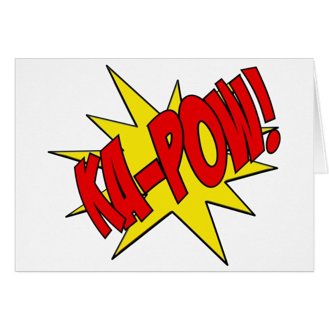 ka-pow hälsningskort (Framsidan Horizontal)