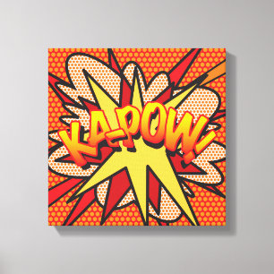 KA-POW Kul Modern Serietidning Popkonst Canvastryck