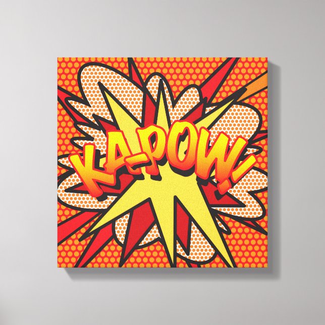 KA-POW Kul Modern Serietidning Popkonst Canvastryck (Framsida)