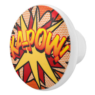 KA-POW Kul Retro Serietidning Popkonst Knopp
