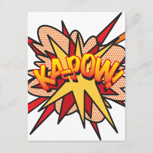 KA-POW Kul Retro Serietidning Popkonst Vykort
