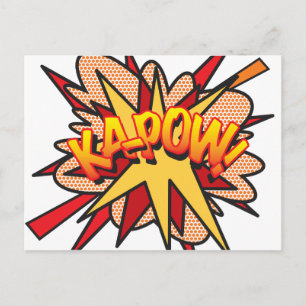 KA-POW Kul Retro Serietidning Popkonst Vykort
