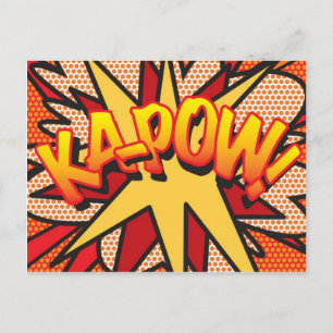 KA-POW Kul Retro Serietidning Popkonst Vykort
