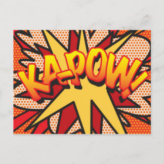 KA-POW Kul Retro Serietidning Popkonst Vykort