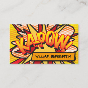 KA-POW Kul Retro Serietidning Visitkort