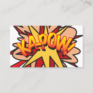 KA-POW Kul Retro Serietidning Visitkort