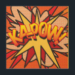 KA-POW Roligt Retro Tecknad Bok-popkonst Trätavla<br><div class="desc">En roligt-,  coola- och trendig-reflektor i bok är en konstinspirerad design som sätter in visken,  locket och poken på din dag. Perfektens gåva till superhjältar,  dina vänner,  familj eller som ett sätt att behandla dig själv. Designad av ComicBookPop© på www.zazzle.com/comicbookpop*</div>
