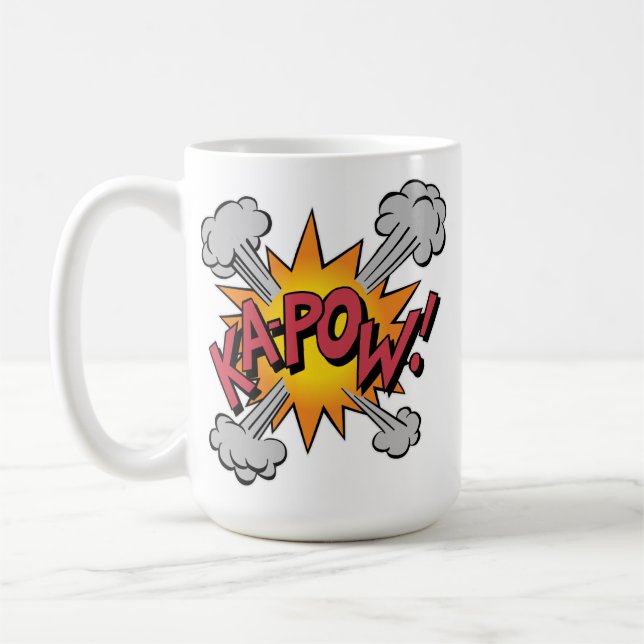KA-POW! Serietidning Grafik Kaffemugg (Vänster)
