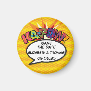 KA-POW Spara datum Rolig Retro Tecknad serie Popko Magnet