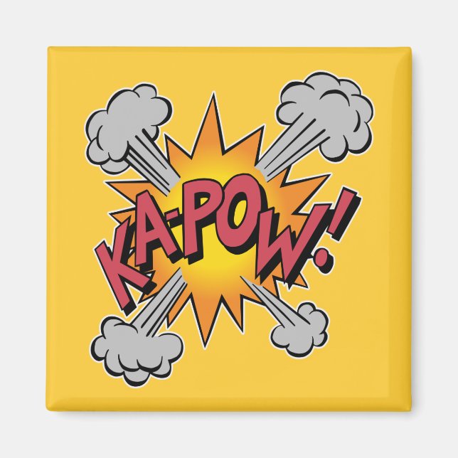 KA-POW! Tecknad Bok Graphic Magnet (Framsidan)