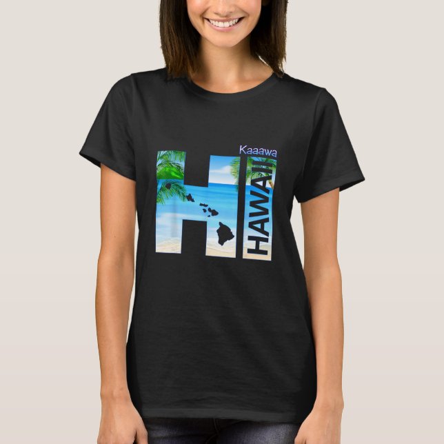 Kaaawa HI Hawaii Aloha State Vacation T Shirt (Framsida)