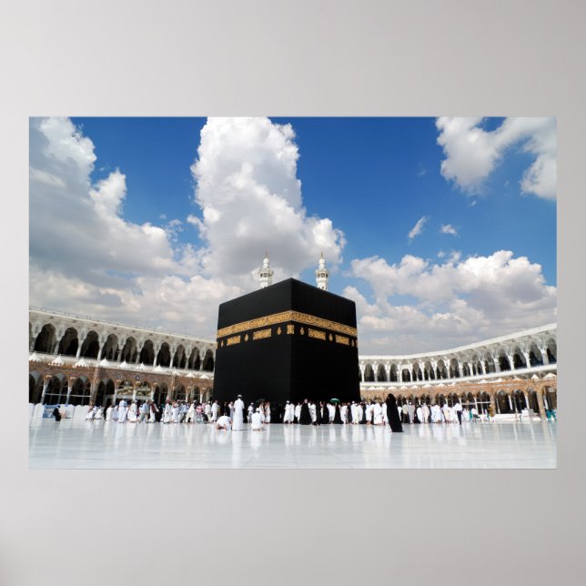 Kaaba i Masjid Al Haram i Mecca Saudiarabien Poster (Framsidan)