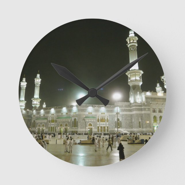 Kaaba Kaba Mekka Mecca Islam Allah Moslem Muslim Rund Klocka (Framsida)