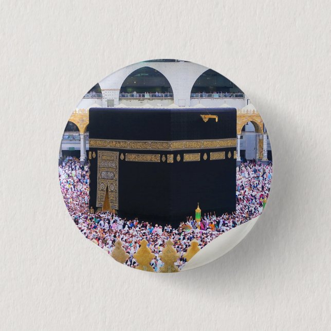 Kaaba Mecka Arafa pilgrimsfärd Hajj Saudiarabien Knapp (Framsida)