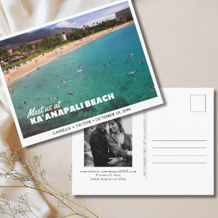 Ka'anapali Beach Bröllop Save the Date Postkort Vykort