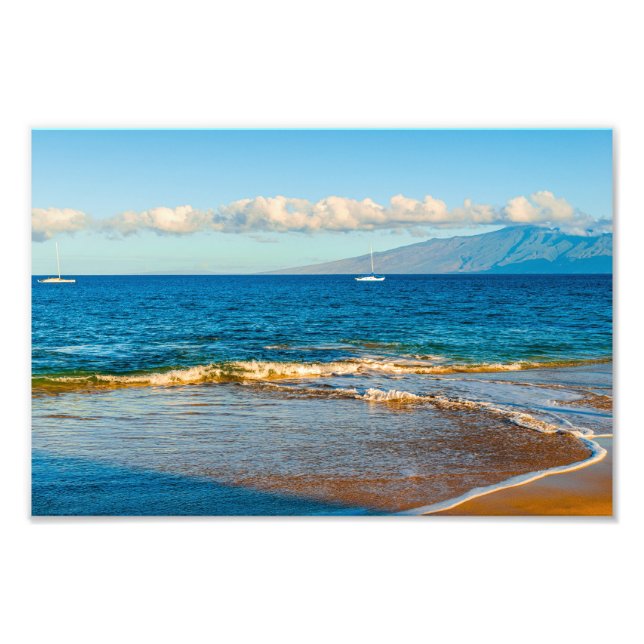 Kaanapali Beach Photo Print Fototryck (Framsidan)