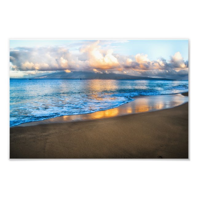 Kaanapali Beach Sunrise Photo Print Fototryck (Framsidan)