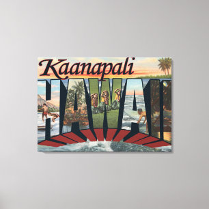 Kaanapali Hawaii - stora brevplatser Canvastryck