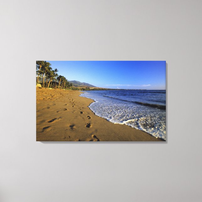 Kaanapali-stranden, Maui, Hawaii, Förenta staterna Canvastryck (Framsida)
