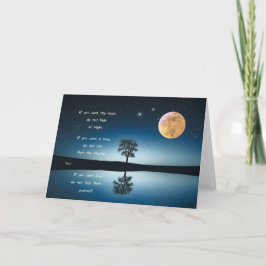 Kaart dubbel Rumi - If you want the moon Helgkort