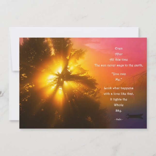 Kaart enkel met Hafiz - Even after all this time (Framsida)