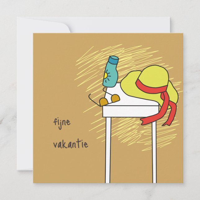 kaart fijne vakantie kort (Framsida)