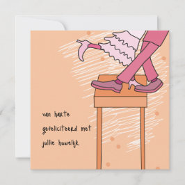 kaart huwelijk felicitatie uitnodiging kort