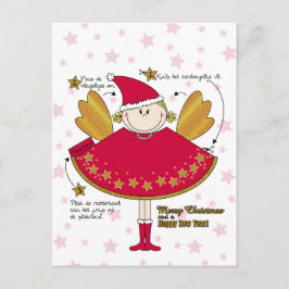 Kaart kerstengeltje knut selen DIY Vykort