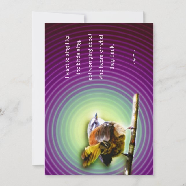 Kaart met gedicht Rumi (Framsida)