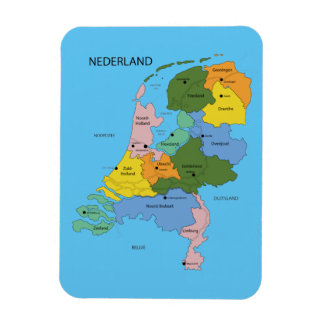 Kaart van Nederland magneet Magnet