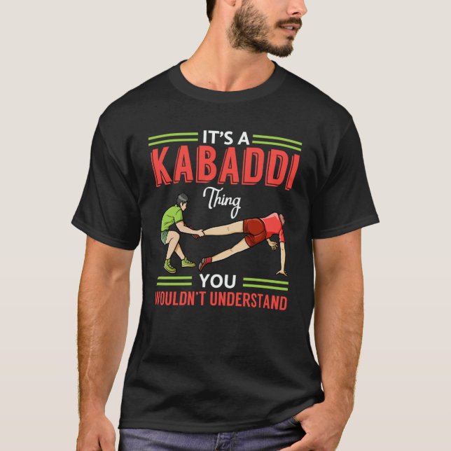 Kabaddi Game Sport Player Indian Team Training  1 T Shirt (Framsida)