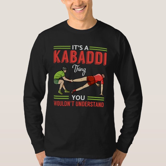 Kabaddi Game Sport Player Indian Team Training  1 T Shirt (Framsida)