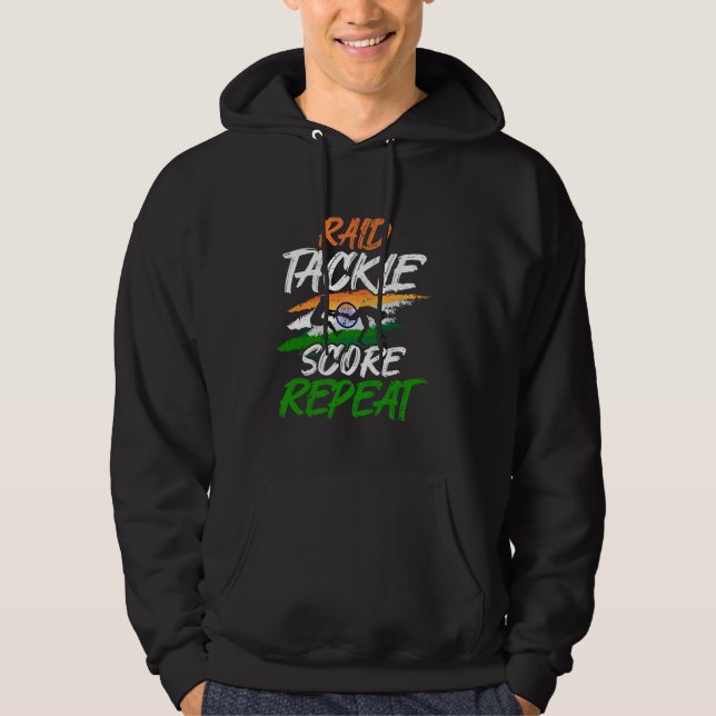 Kabaddi Indien brottning Raid Tackle poäng Hoodie (Framsida)