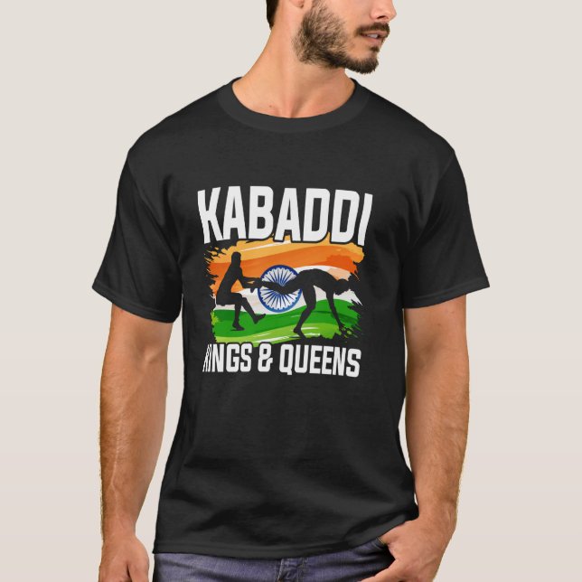 Kabaddi Indien Brottning T Shirt (Framsida)