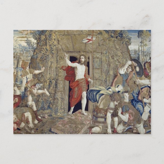 Kabaehern som skildrar återvändandet av Kristus i Vykort (Framsida)