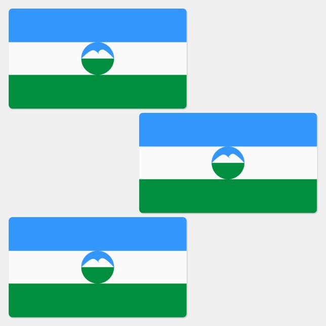 Kabardino-Balkariens flagga Klistermärke (Grupp)