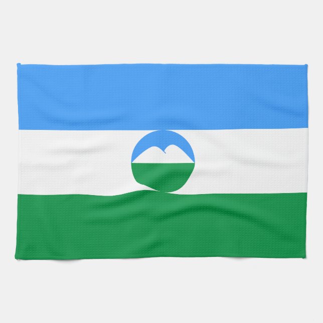Kabardino-Balkariens flagga Kökshandduk (Horisontell)