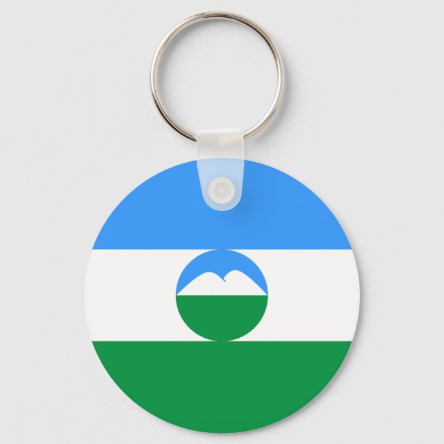 Kabardino-Balkariens flagga Nyckelring (Framsida)