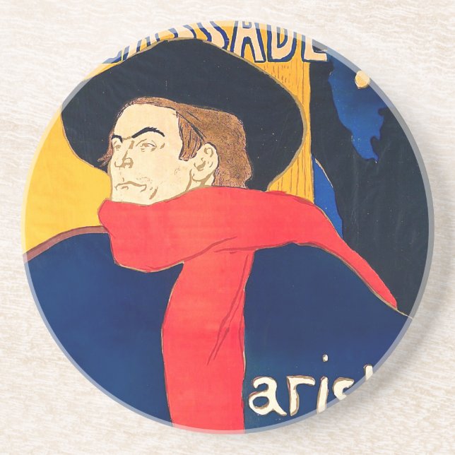 Kabaret för Ambassadeurs Aristide Bruant dansson Underlägg Sandsten (Framsidan)